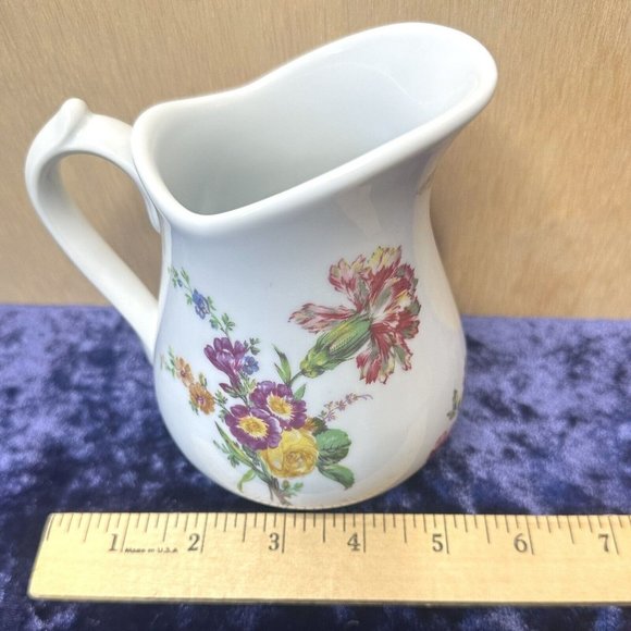 B & C Limoges France Porcelain L. Bernardaud & Co Floral and Butterfly Creamer - Picture 3 of 7